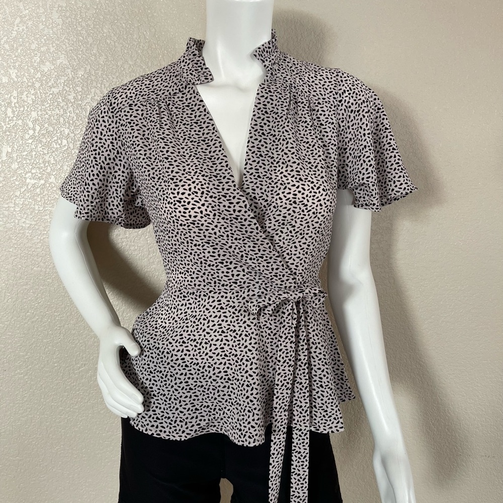 Monteau Los Angeles Faux Wrap Top Size M NWT